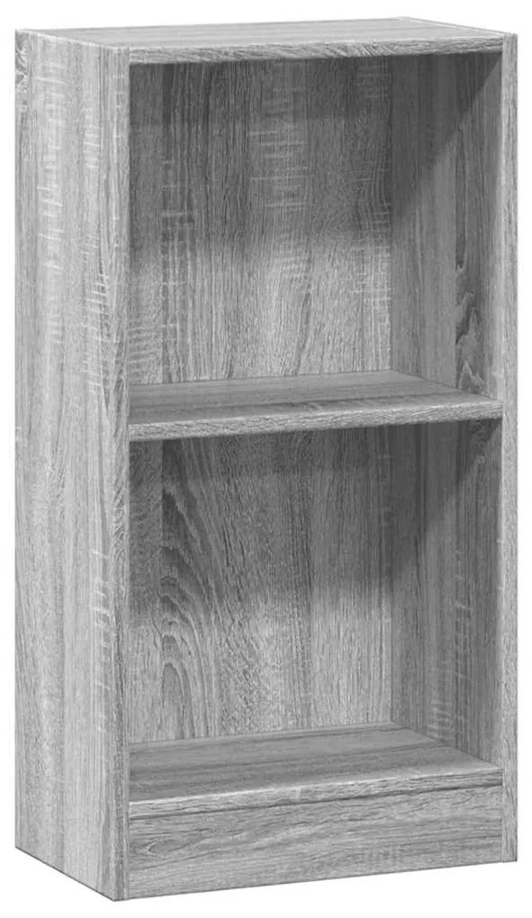 szürke sonoma színű szerelt fa könyvespolc 40 x 24 x 76 cm