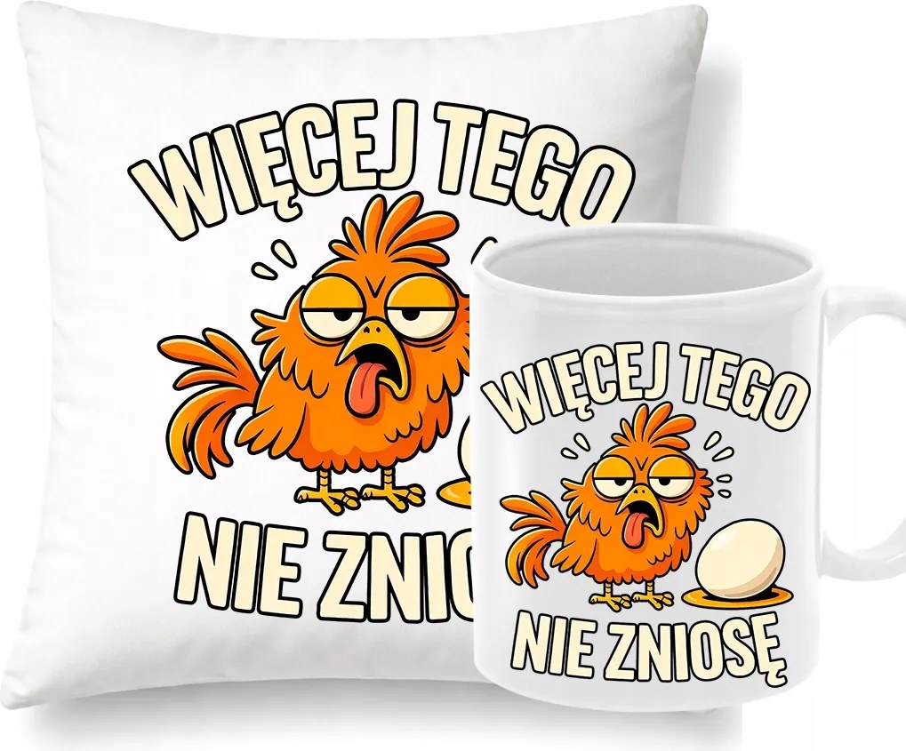 Párna Bögre Vicces Ajándék Szett Többet Nem bírok ki a tyúkkal