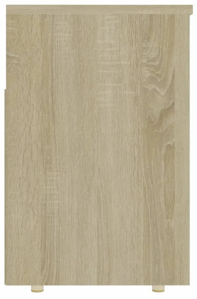 sonoma tölgy színű szerelt fa cipőtároló pad 105 x 30 x 45 cm