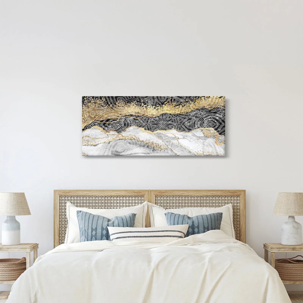 Kép - Mandala márványból (120x50 cm)