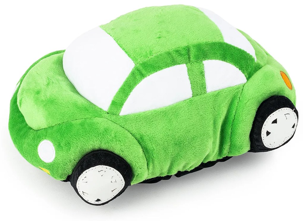 Kisautó formázott párna, zöld, 33 x 15 cm