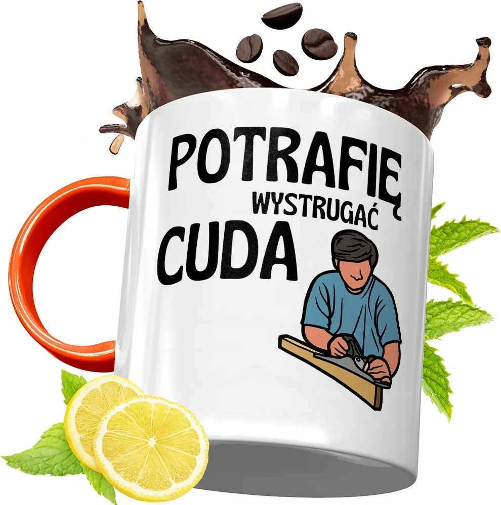 Narancssárga Bögre Asztalos Ácsoknak Ajándék fényképes nyomattal