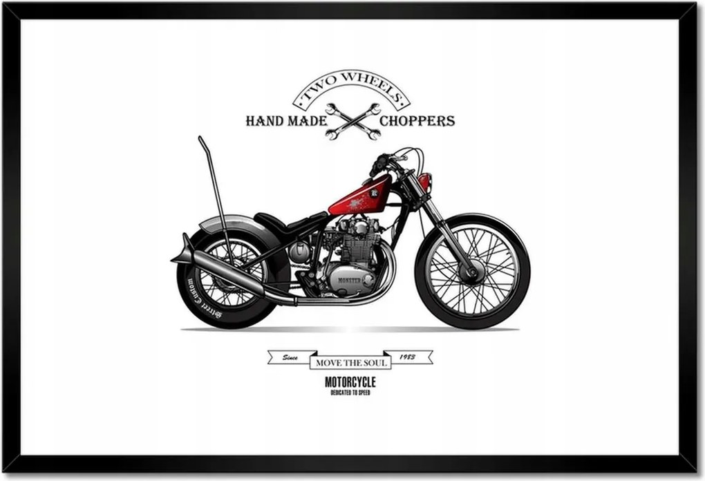 Poszterek keretben 60x40 Motorkerékpár Antik Vintage