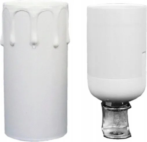 Gilza gyertya foglalattal E27 86 mm fehér