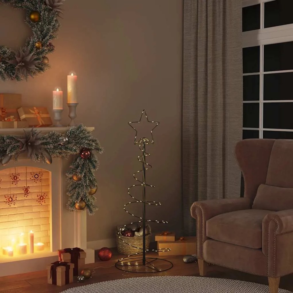 meleg fehér LED karácsonyfa 80 LED 120 cm