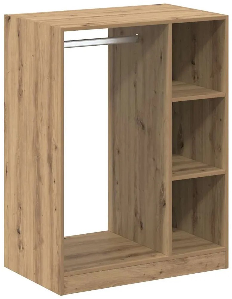 Ruhásszekrény polcokkal kézműves tölgy 77 x 48 x 102 cm Faanyag