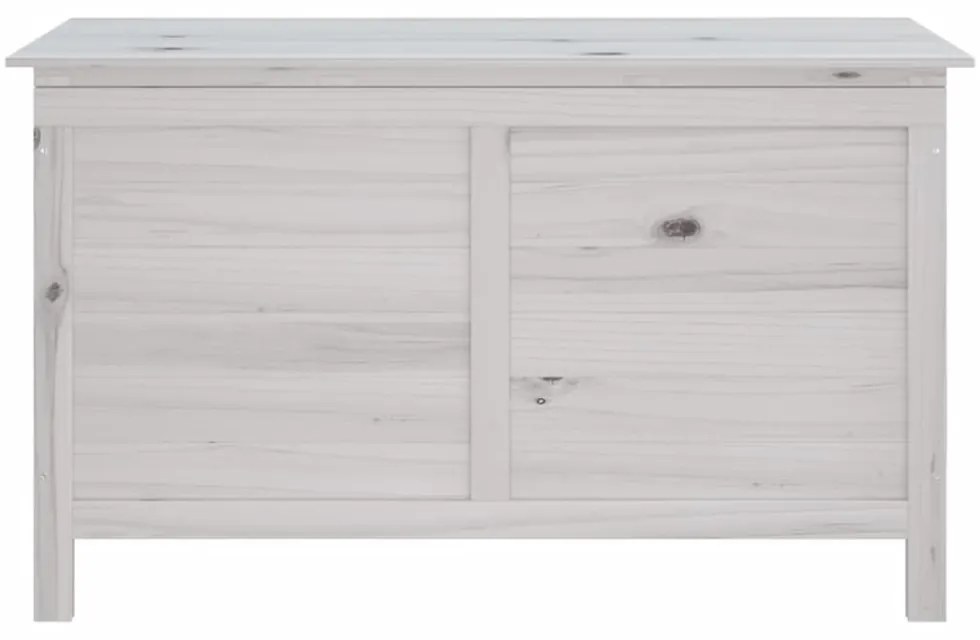 fehér tömör fenyőfa kerti tárolóláda 99 x 49,5 x 58,5 cm