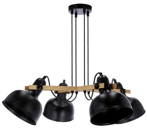 RENO lógcsillár 4xE27/40W/230V fekete/barna