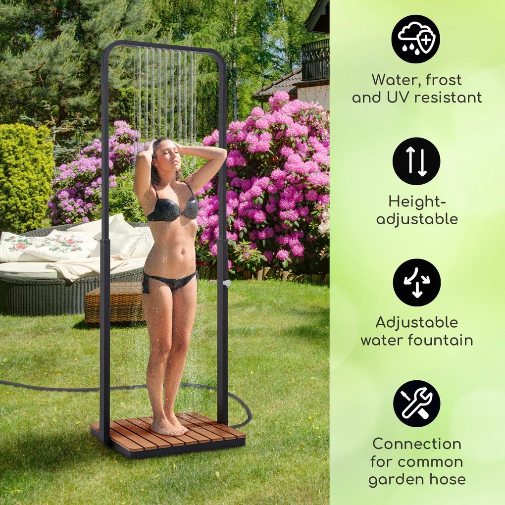 Blumfeldt Sumatra Breeze, SQ, kerti zuhany, WPC, alumínium, 70x55, szögletes