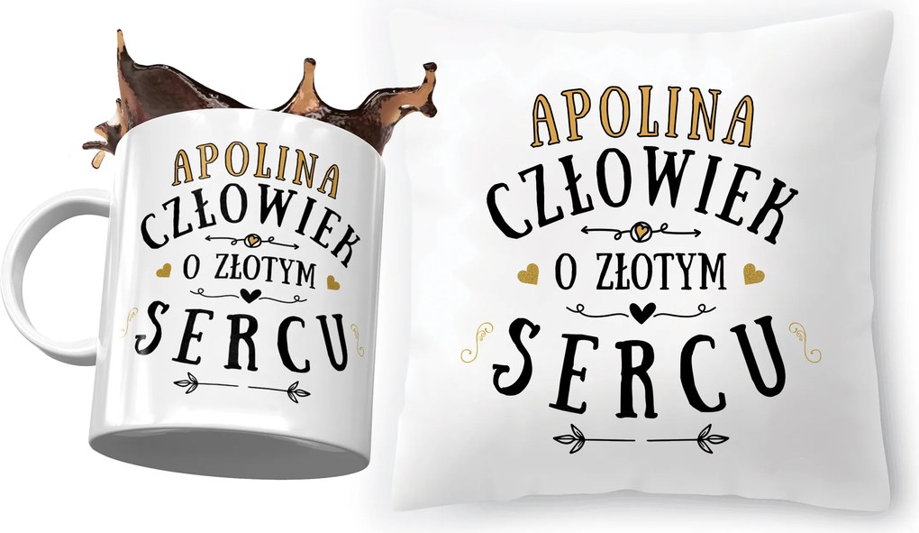 Apolina párna ajándék bögre szett fényképes nyomtatással