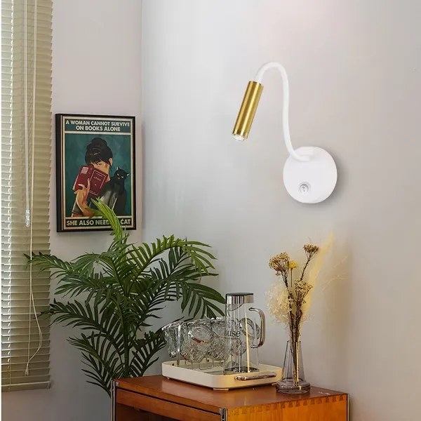 Brilagi - LED Dimmelhető flexibilis fali lámpa MAYA 1xG9/4W/230V fehér/arany