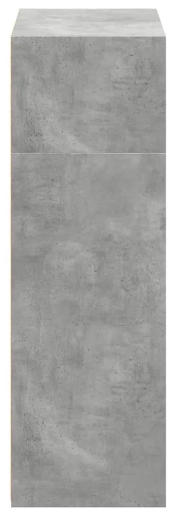 betonszürke szerelt fa magasszekrény 70 x 41 x 124 cm