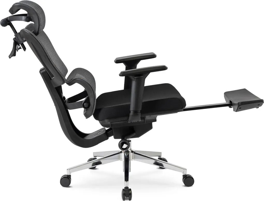 DELSIN forgószék ergonomikus fekete lábtartóval