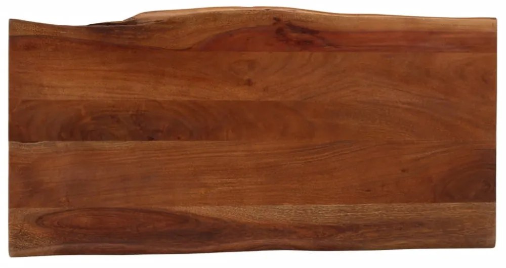 mézbarna tömör akácfa dohányzóasztal 110 x 55 x 40 cm