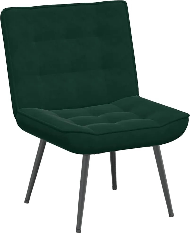 vidaXL sötétzöld bársony pihenőfotel 64 x 74 x 84 cm