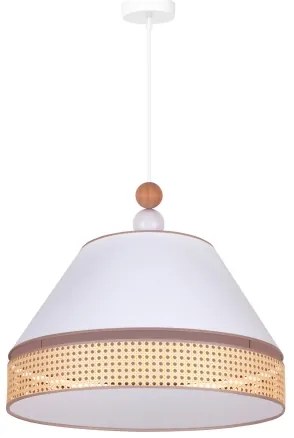 Duolla - Csillár zsinóron AVIGNON 1xE27/15W/230V á. 50 cm fehér/rattan