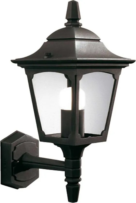 ELSTEAD CPM1-BLACK CHAPEL Klasszikus Kültéri Fali Lámpa Fekete, Átlátszó E27 IP44