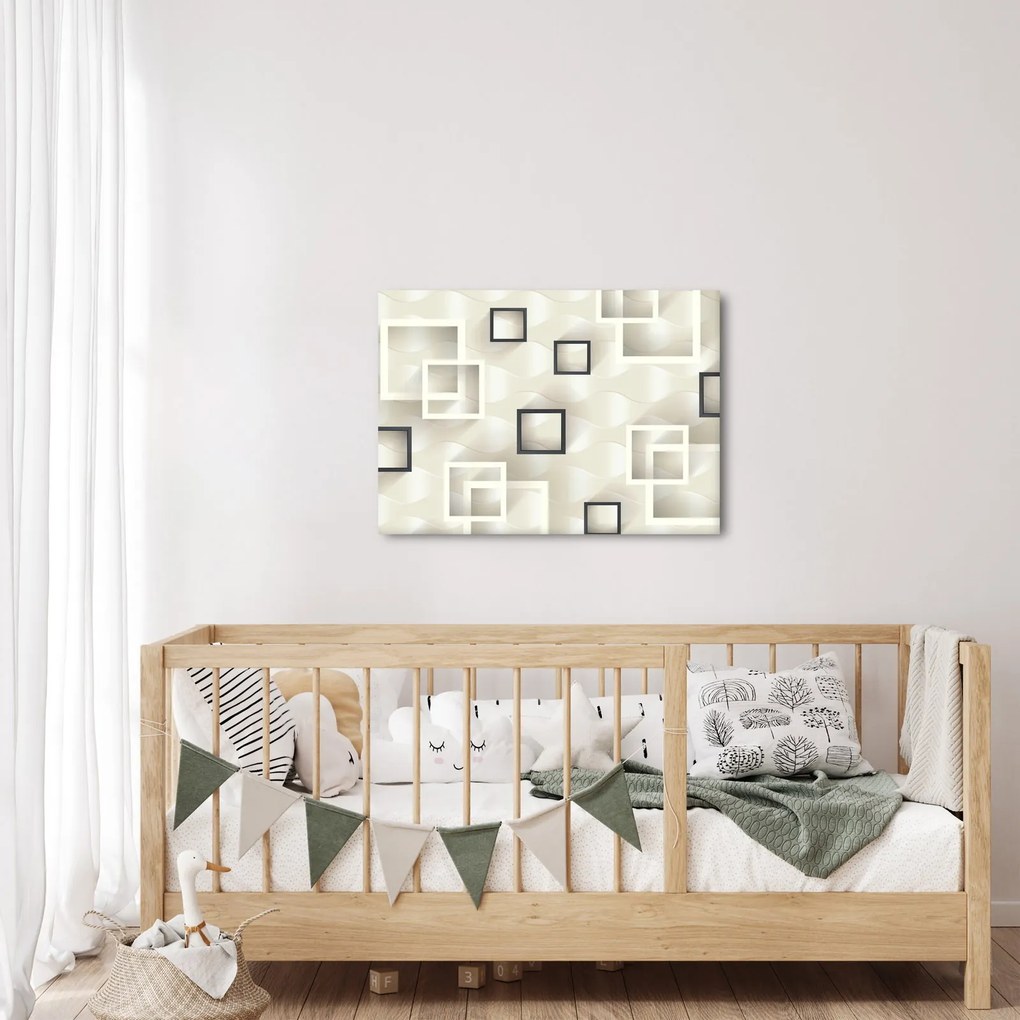 Geometriai absztrakt kép (70x50 cm)