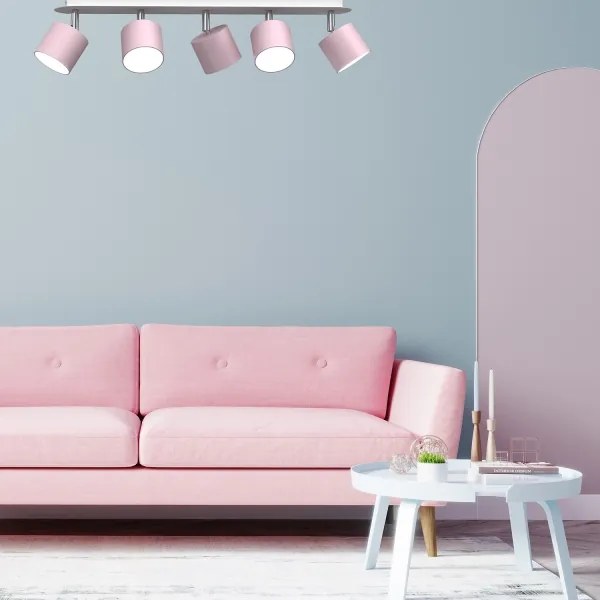 Spotlámpa DIXIE 5xGX53/11W/230V rózsaszín