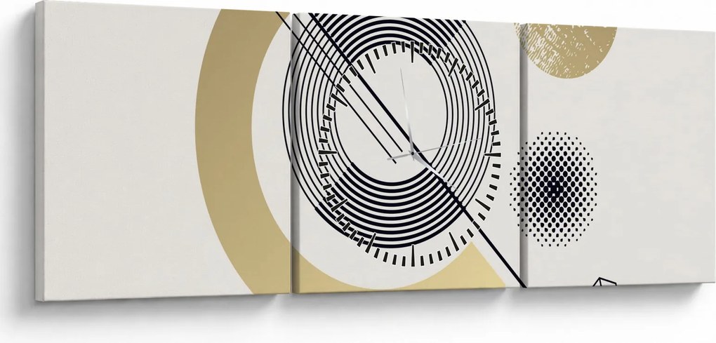 Kép - Geometriai formák N⁰2 (órával) (90x30 cm)