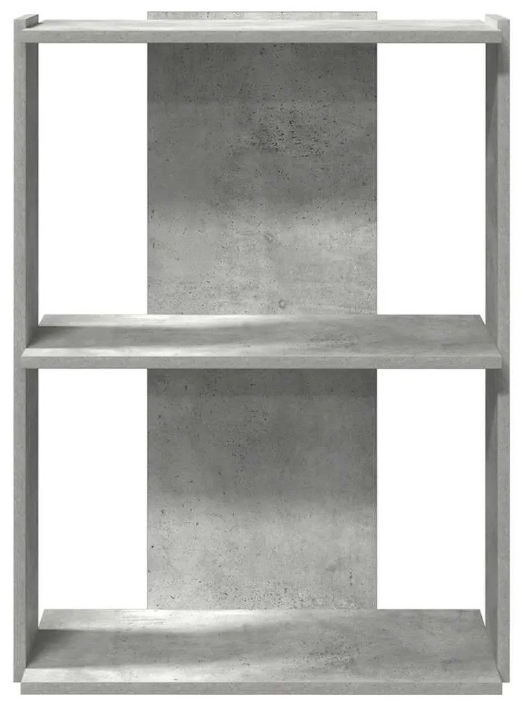 3 szintes betonszürke szerelt fa könyvespolc 60x30x80 cm