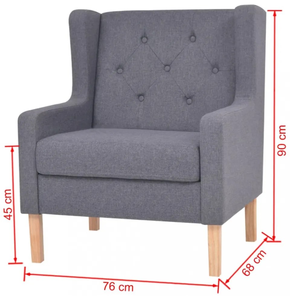 szürke szövet karosszék