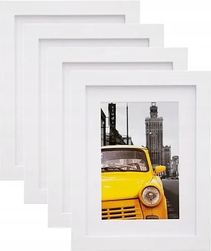 Képkeret 15x10cm 4db-os Mdf szett fehér, családi fotók