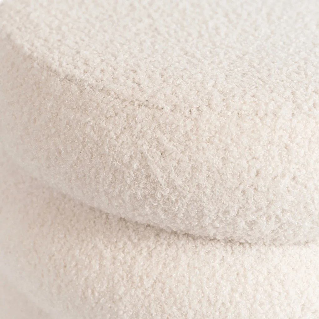 ROSSA kárpitozott puff krém színben – elegáns ülőpuff nappaliba