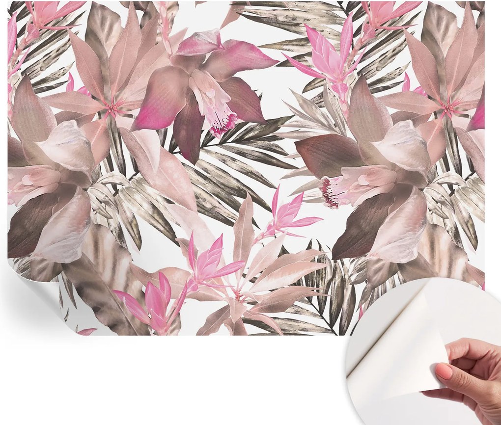 Design fali fotótapéta öntapadós Egzotikus virágok 208x146 cm