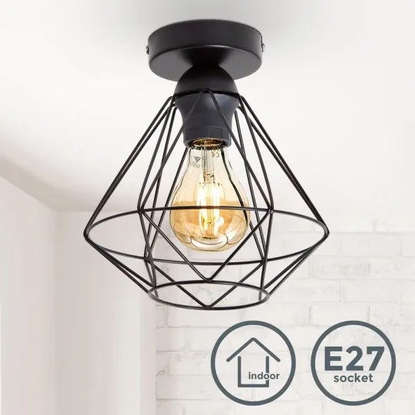 Mennyezeti lámpa 1xE27/40W/230V fekete