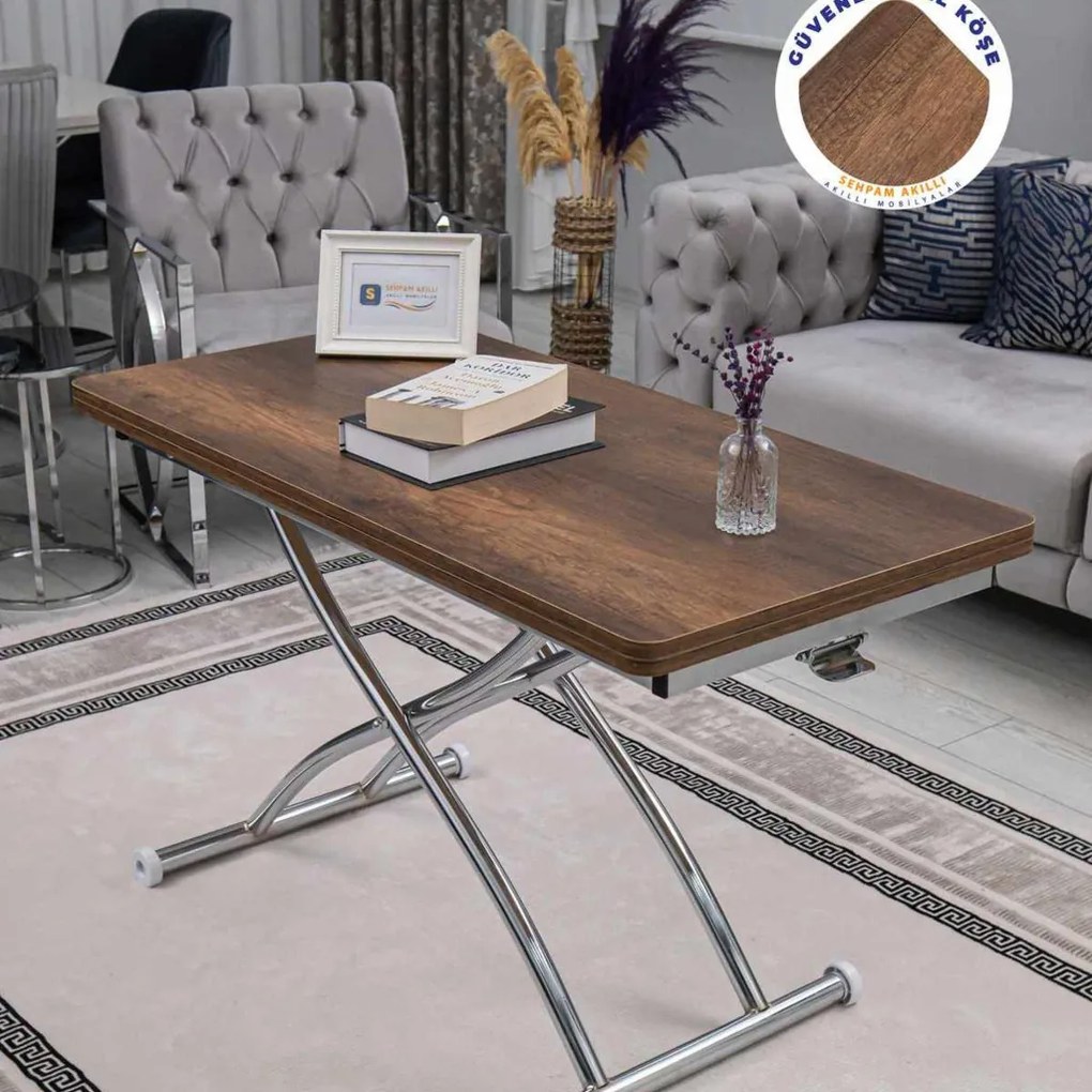 Juppo Ext - Baroque Walnut, Chrome