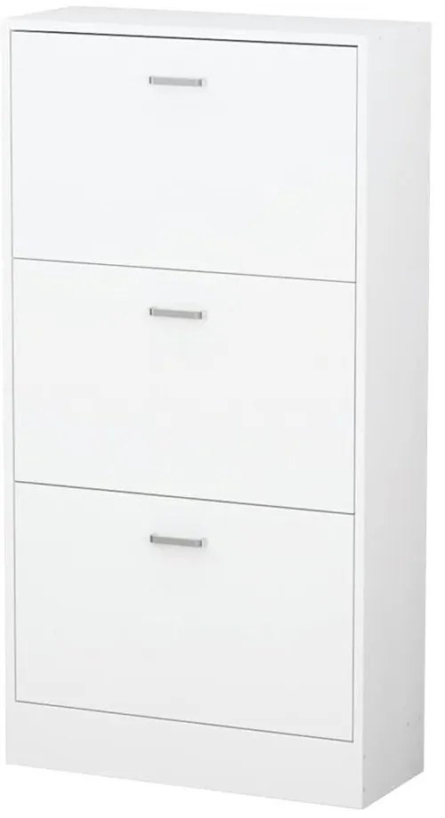 Cipős szekrény 3 részes, fehér színben