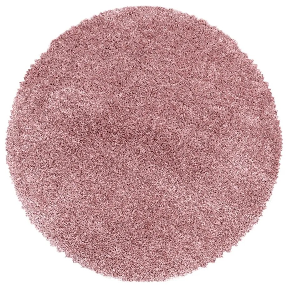 Rózsaszín kerek szőnyeg ø 80 cm Fluffy – Ayyildiz Carpets