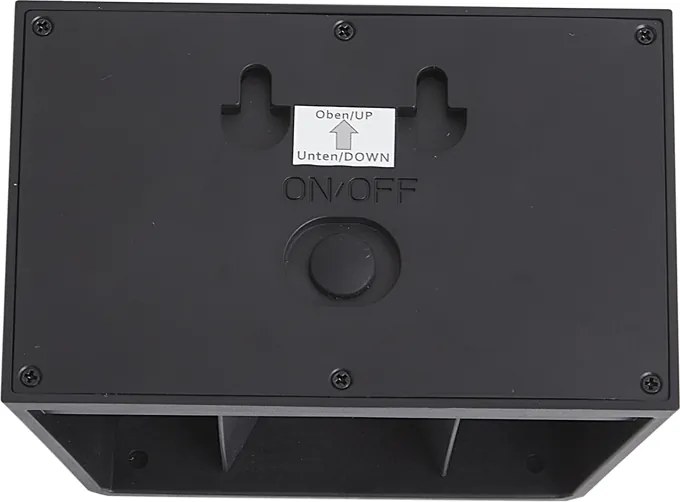 Külső fali lámpa fekete LED-del 2-lámpás IP65 mozgásérzékelővel és napelemmel - Christof