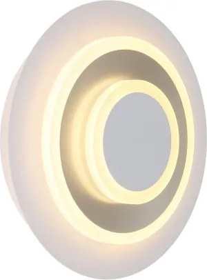 Globo 78414W Fali lámpa, matt fehér fém, matt nikkel fém, fehér akril, mozgatható, HxSz: 300x230mm, Mélység: 65mm, tartozék: LED 20W 230V, 2350lm forrás, 1490lm kimenet, 3000K