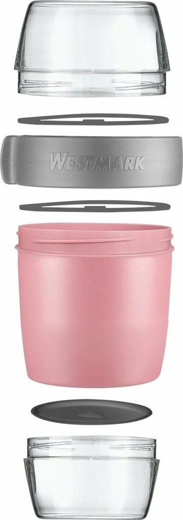Westmark háromrészes ételtartó edény, 1150 ml, rózsaszín, L