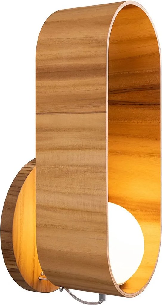 Quintiesse modern skandináv fali lámpa sfera fa elsqn-sfera-wb-lteak