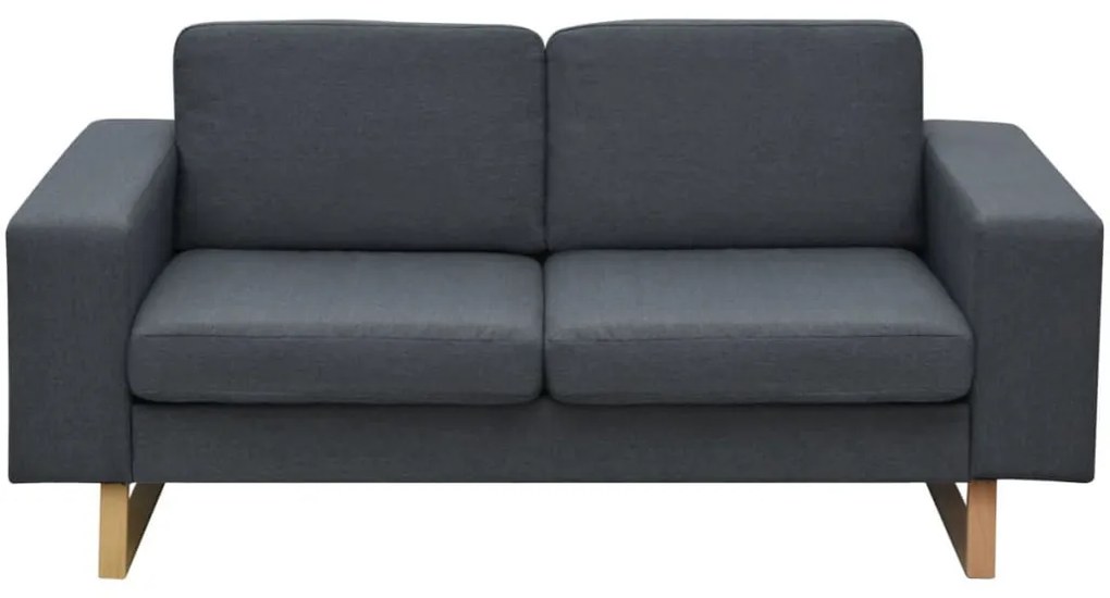 2 személyes sötétszürke szövet kanapé