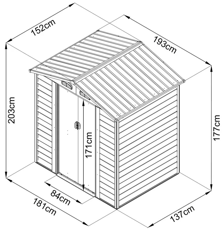 fém kerti ház LANITPLAST MAXTORE WOOD 65 LG2300