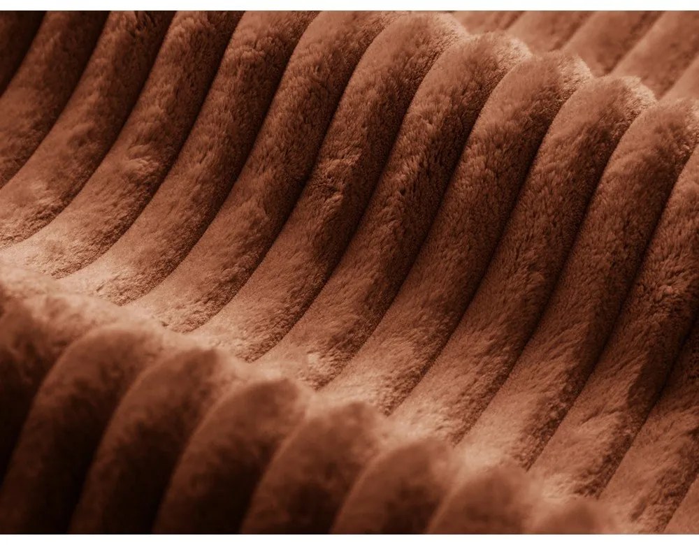 Téglavörös kordbársony puff Dia – Micadoni