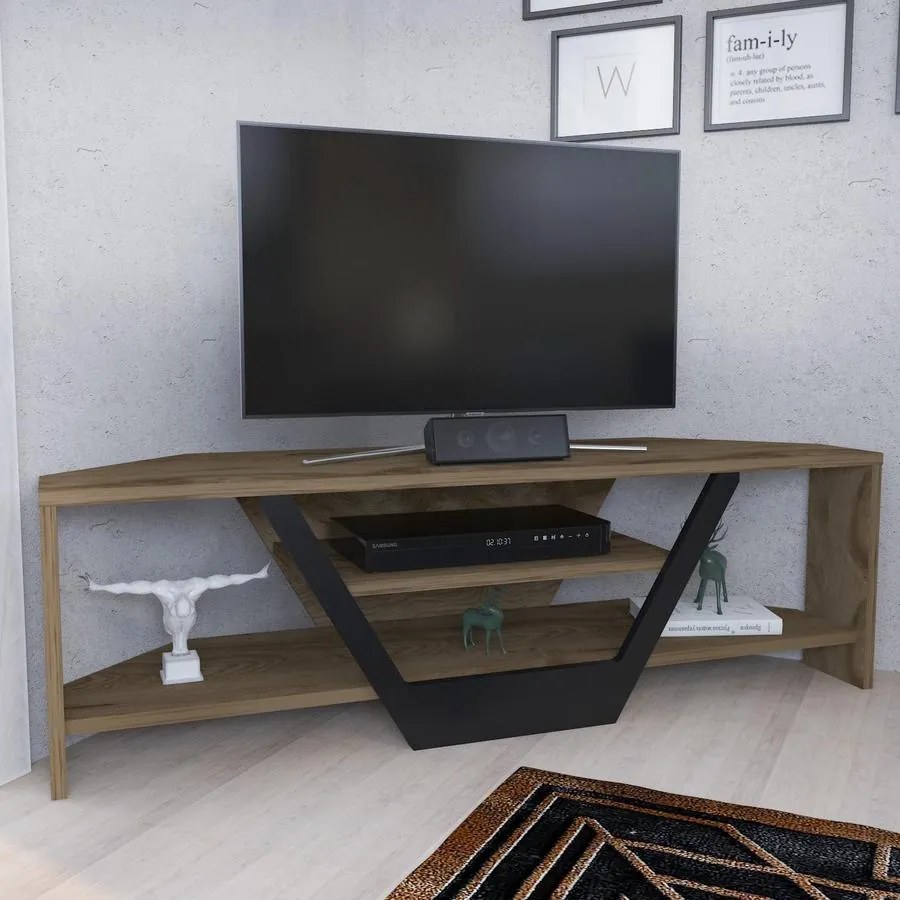 TV szekrény Sares - Oud Oak, Black