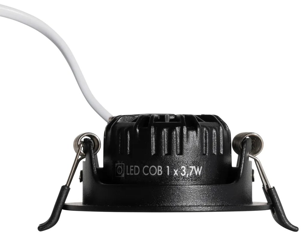 6 db-os fekete dönthető beépíthető spotlámpa szett 6,5 cm LED-del IP54 ultra vékony - Pupil
