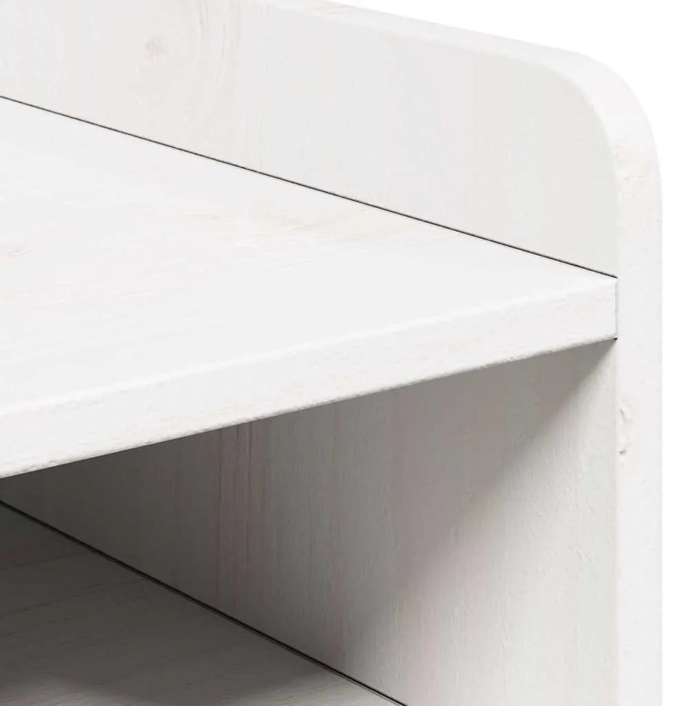 Éjjeli asztal 2 pcs Fehér 38 x 36 x 29.5 cm Tömör fenyőfa