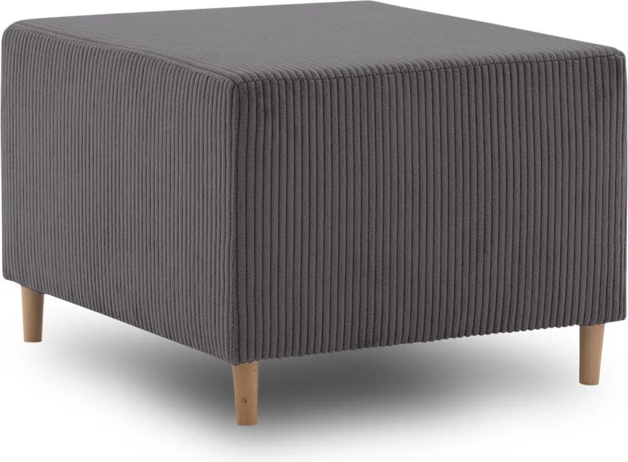 Fireze puff, kordbársony, szürke