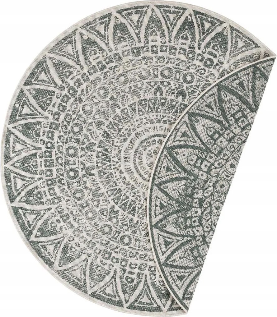 Szőnyeg kék,kétoldalas,teraszos kör 100cm