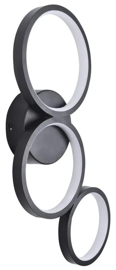 LED Fali lámpa FLAMENCO LED/23W/230V 4000K fekete