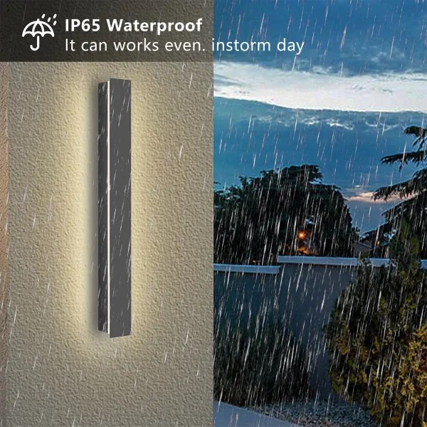 Brilagi - LINEAR kültéri fali LED világítótest, 12W, 230V, 3000K, IP65, antracit