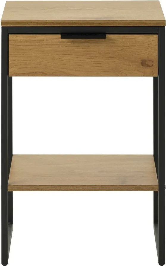 Tárolóasztal tölgyfa dekorral 30x40 cm Cesura – Unique Furniture