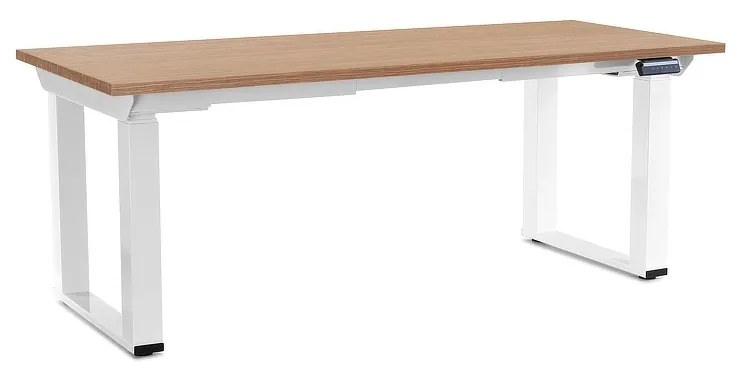 OfficeTech Strong állítható magasságú asztal 180 x 80 cm, fehér alap, tölgy
