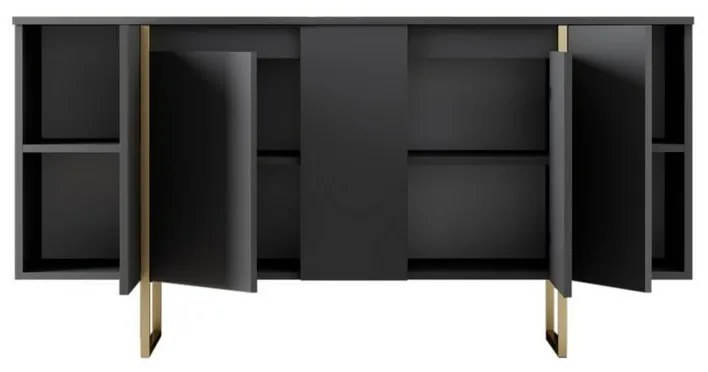 Luxe Anthracite and Gold szekrény